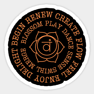 Sacral Chakra Wordy Sticker